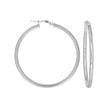 925 Sterling Silver Womens Round Tube Hoop Earrings 