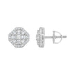 925 Sterling Silver Womens 0.98ct Moissanite Fashion Stud Earrings