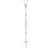925 Sterling Silver Unisex Crucifix Cross Religious Rosary Necklace 7mm 26 Inches