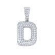 925 Sterling Silver 1.20ct Moissanite Initial Alphabet D Charm Pendant