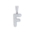 925 Sterling Silver 0.80ct Moissanite Initial Alphabet F Charm Pendant