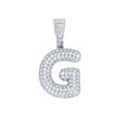 925 Sterling Silver 1.11ct Moissanite Initial Alphabet G Charm Pendant