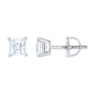 925 Sterling Silver Unisex Princess-cut 0.82ct Moissanite Square Fashion Stud Earrings
