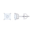 925 Sterling Silver Unisex Princess-cut 1.62ct Moissanite Square Fashion Stud Earrings