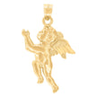 10kt Yellow Gold Unisex Cupid Angel Religious Charm Pendant