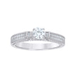 925 Sterling Silver Womens Cubic-Zirconia Engagement Ring Size 5