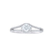 925 Sterling Silver Womens Cubic-Zirconia Engagement Ring Size 5
