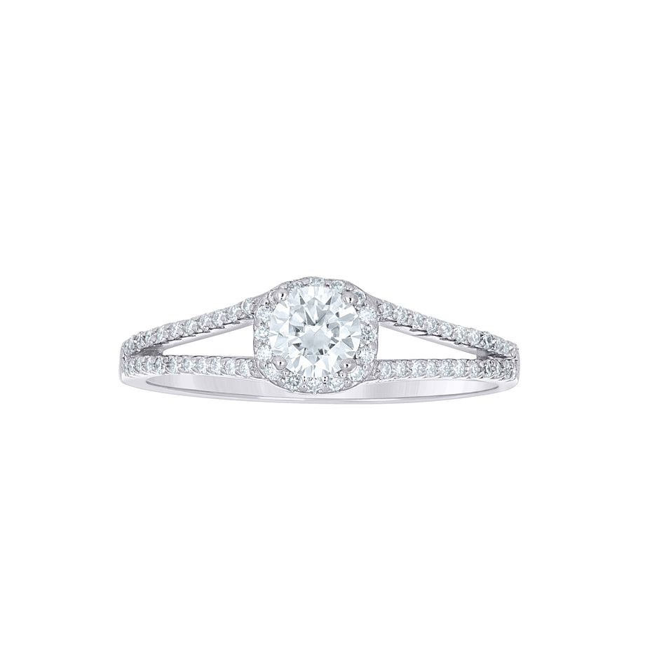 925 Sterling Silver Womens Cubic-Zirconia Engagement Ring Size 6 - SLV-144610