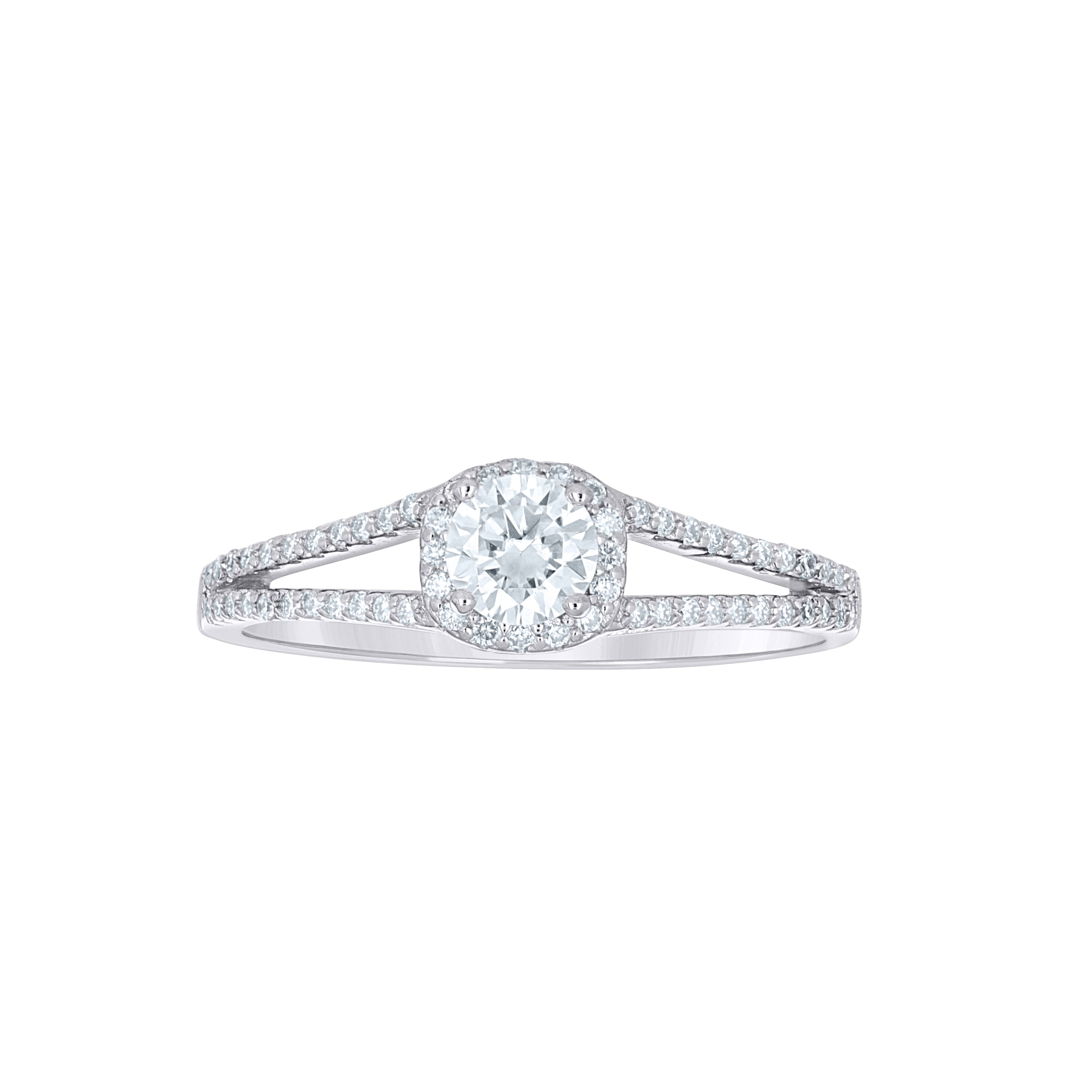925 Sterling Silver Womens Cubic-Zirconia Engagement Ring Size 10 - SLV-144614