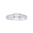 925 Sterling Silver Womens Cubic-Zirconia Engagement Ring Size 5