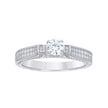 925 Sterling Silver Womens Round 1.23ct Moissanite Engagement Ring Size 9 - SLV-144662