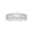 925 Sterling Silver Womens Round 1.35ct Moissanite Engagement Ring Size 7 - SLV-144688
