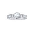 925 Sterling Silver Womens Pave/Prong Princess-cut 1.16ct, 0.33ct Moissanite Engagement Ring Size 7 - SLV-144695