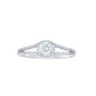 925 Sterling Silver Womens Round 0.81ct Moissanite Engagement Ring Size 6