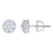 925 Sterling Silver Womens Cubic-Zirconia Round Fashion Stud Earrings