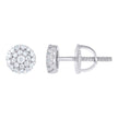 925 Sterling Silver Womens Cubic-Zirconia Round Fashion Stud Earrings