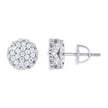 925 Sterling Silver Womens Cubic-Zirconia Round Fashion Stud Earrings
