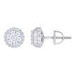 925 Sterling Silver Womens Cubic-Zirconia Round Fashion Stud Earrings