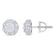 925 Sterling Silver Womens Cubic-Zirconia Round Fashion Stud Earrings