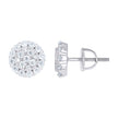 925 Sterling Silver Womens Cubic-Zirconia Round Fashion Stud Earrings