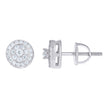 925 Sterling Silver Womens Cubic-Zirconia Round Fashion Stud Earrings