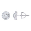 925 Sterling Silver Womens Cubic-Zirconia Round Fashion Stud Earrings
