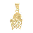 10kt Yellow Gold Unisex Child Basket Ball Sports Charm Pendant