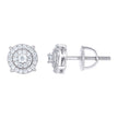 925 Sterling Silver Womens Cubic-Zirconia Round Fashion Stud Earrings