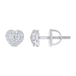 925 Sterling Silver Womens Round 0.34ct Moissanite Heart Stud Earrings