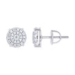 925 Sterling Silver Unisex Round 0.49ct Moissanite Round Fashion Stud Earrings
