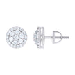 925 Sterling Silver Womens Round 1.12ct Moissanite Round Fashion Stud Earrings