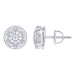 925 Sterling Silver Womens Round 0.73ct Moissanite Round Fashion Stud Earrings