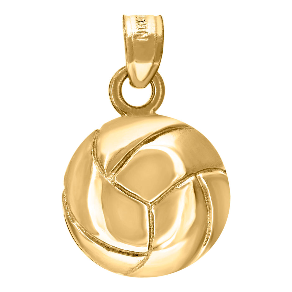10kt Yellow Gold Unisex Football Sports Charm Pendant