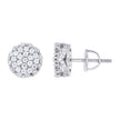 925 Sterling Silver Womens Round 0.88ct Moissanite Round Fashion Stud Earrings