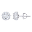 925 Sterling Silver Womens Round 1.30ct Moissanite Round Fashion Stud Earrings