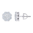 925 Sterling Silver Womens Round Princess-cut 0.31ct, 0.91ct Moissanite Round Fashion Stud Earrings
