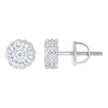 925 Sterling Silver Womens Round 0.36ct Moissanite Nugget Round Fashion Stud Earrings
