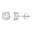 925 Sterling Silver Womens Round 1.31ct Moissanite Round Fashion Stud Earrings