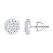 925 Sterling Silver Womens Round 1.26ct Moissanite Round Fashion Stud Earrings