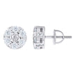 925 Sterling Silver Womens Round 1.37ct Moissanite Round Fashion Stud Earrings