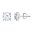 925 Sterling Silver Womens Round 1.26ct Moissanite Round Fashion Stud Earrings
