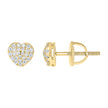 925 Sterling Silver Yellow-Tone Womens Round 0.34ct Moissanite Heart Stud Earrings