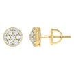 925 Sterling Silver Yellow-Tone Womens Round 0.52ct Moissanite Round Fashion Stud Earrings