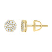 925 Sterling Silver Yellow-Tone Womens Round 0.29ct Moissanite Round Fashion Stud Earrings
