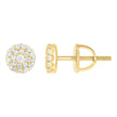 925 Sterling Silver Yellow-Tone Womens Round 0.27ct Moissanite Round Fashion Stud Earrings