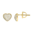 925 Sterling Silver Yellow-Tone Womens Round 0.42ct Moissanite Heart Stud Earrings