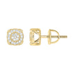925 Sterling Silver Yellow-Tone Unisex Round 0.23ct Moissanite Round Fashion Stud Earrings