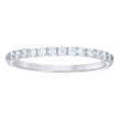 925 Sterling Silver Womens Round 0.37ct Moissanite Eternity Band Ring Size 7 - SLV-145144