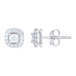 925 Sterling Silver Unisex 0.38ct Moissanite Square Stud Earrings