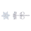 925 Sterling Silver Womens 0.50ct Moissanite Flower Stud Earrings